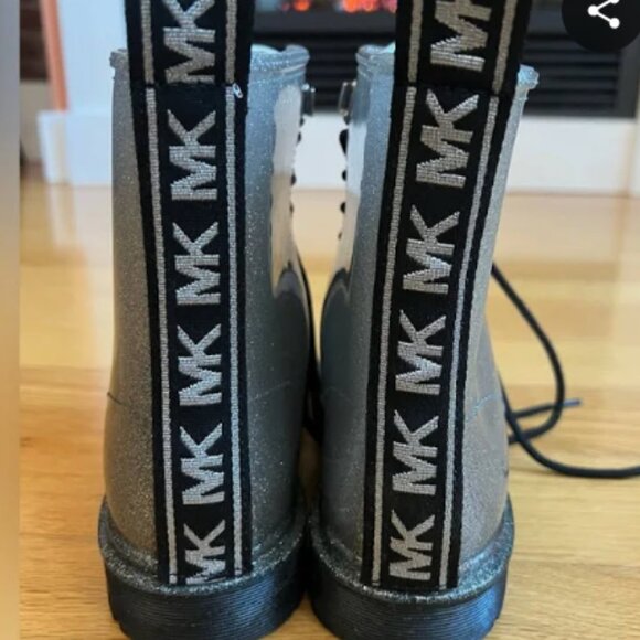 New MICHAEL Michael Kors-Tavie Tape & Glitter Rainboot--233 - Picture 7 of 8